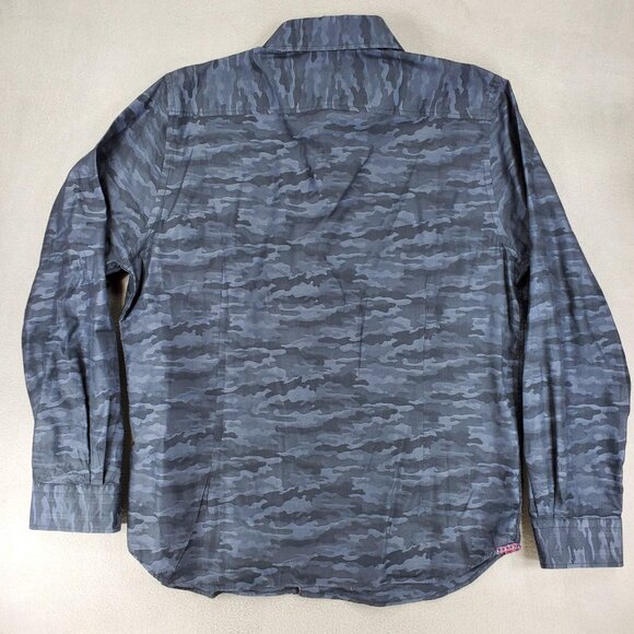 Robert Graham Shirt Sz 2XL Black Gray Camouflage Long Sleeve Tailored Fit Cotton - Picture 3 of 8